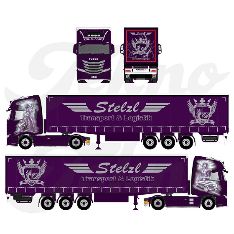Stelzl Scania 3-Series Streamline & Curtainside Trailer