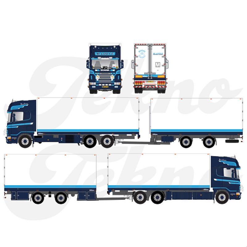 M.Looye Scania 144-530 Topline Rigid Truck & Trailer