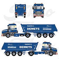 Demets Scania T144-460 with 3-Axle Tipper